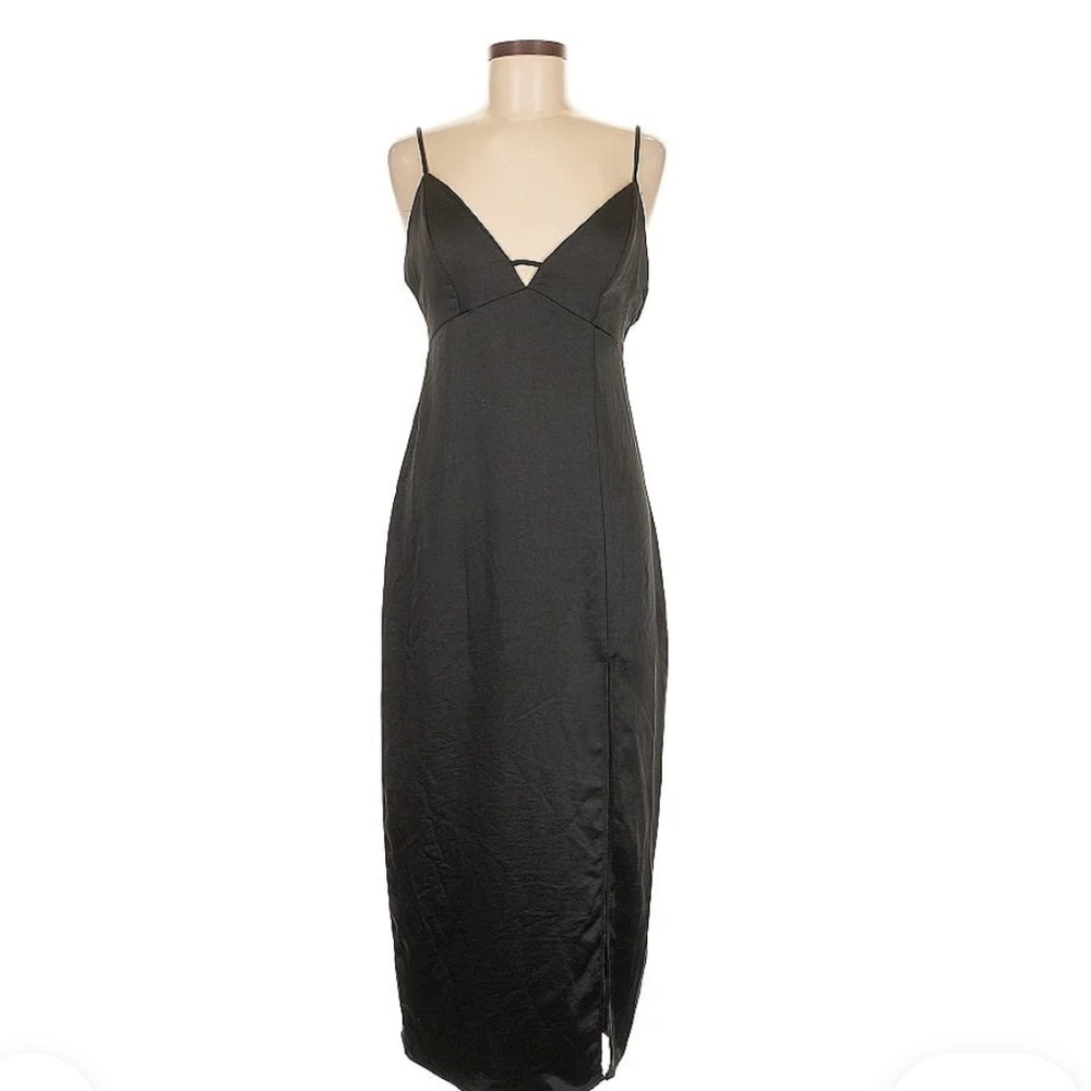 Wild Fable Black Midi Dress with Spaghetti Straps